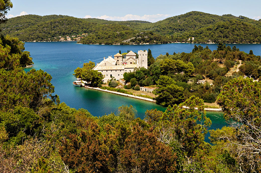 Monastère des Dominicains à Mljet sur un îlot, Croatie