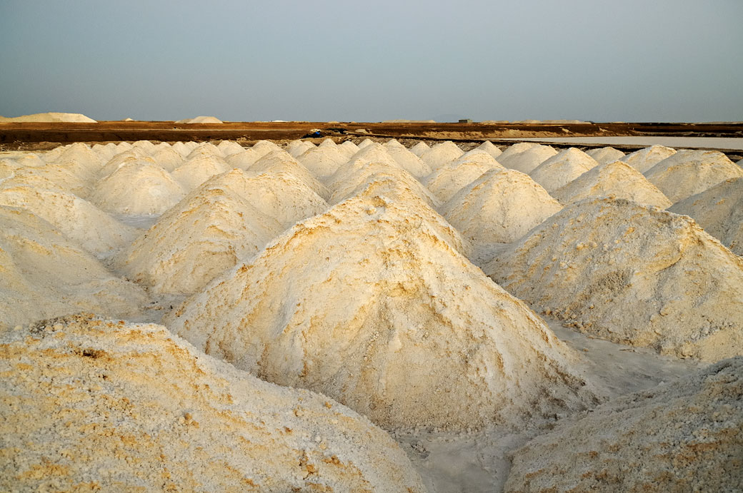 Tas de sel des salines d'Afdera, Ethiopie