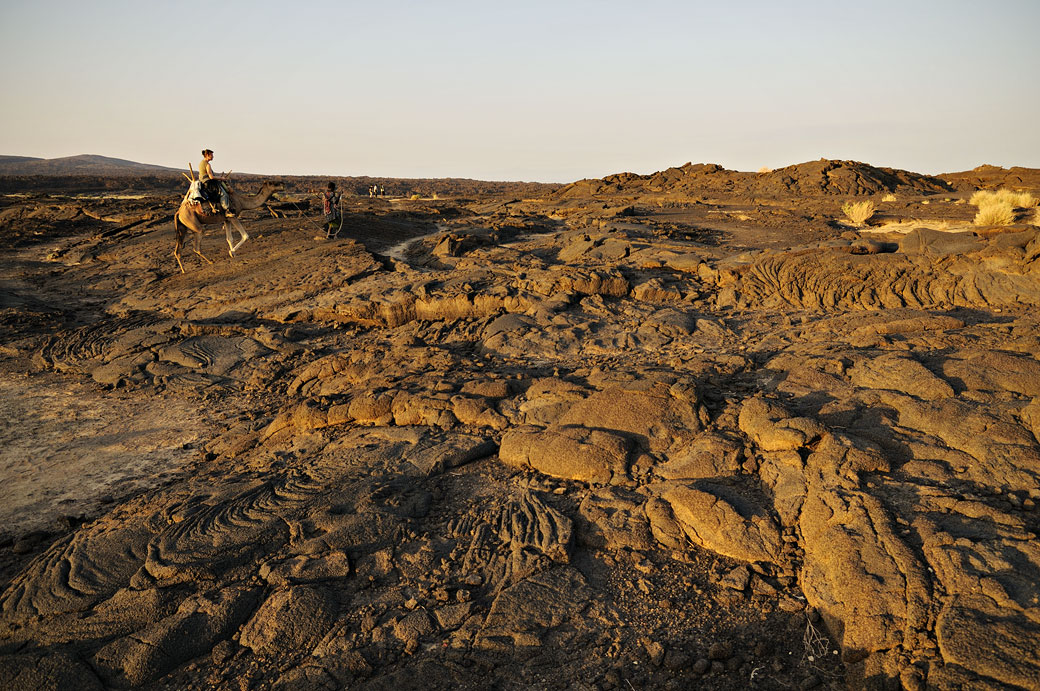 Lave solidifiée sur le volcan Erta Ale, Ethiopie