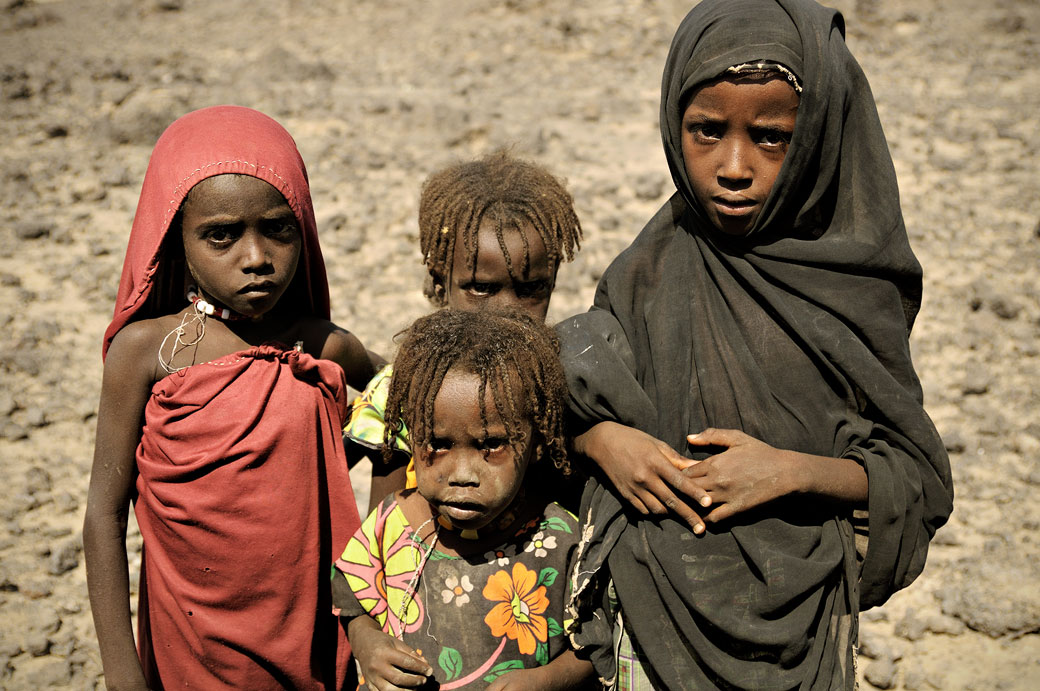 Enfants Afar du désert Danakil, Ethiopie