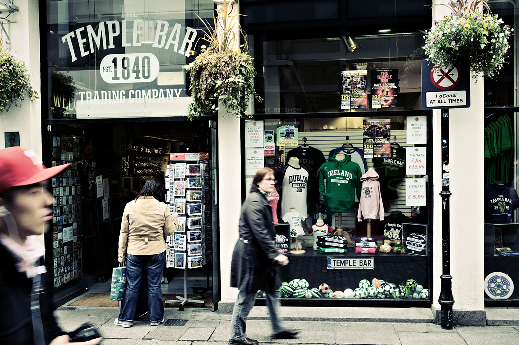 Magasin de souvenirs Temple Bar Trading Company à Dublin, Irlande