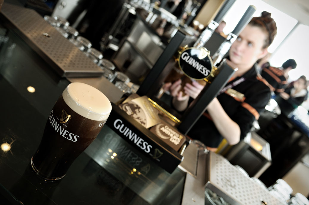 Guinness au Gravity Bar de Dublin, Irlande