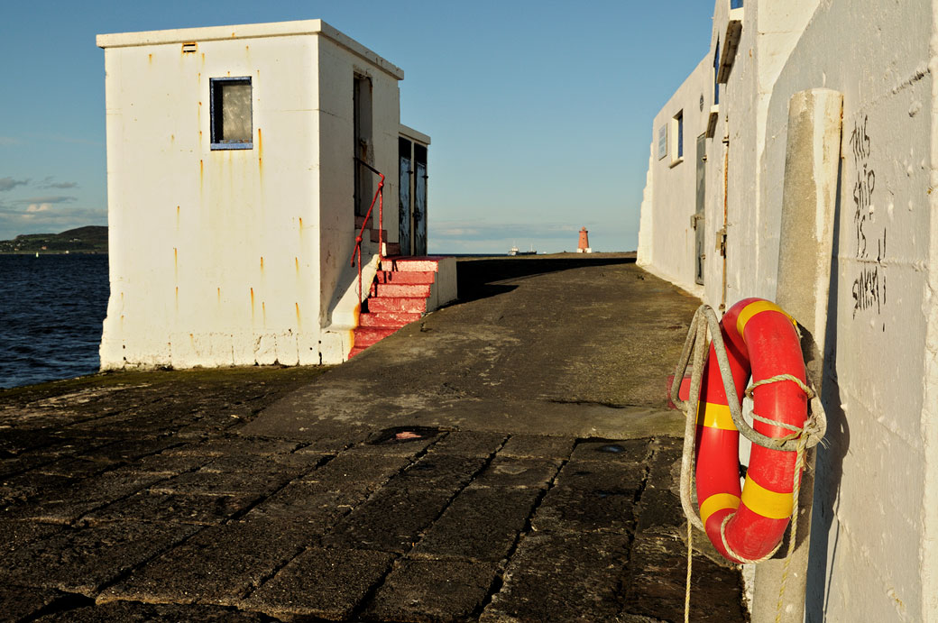 Great South Wall dans la baie de Dublin, Irlande