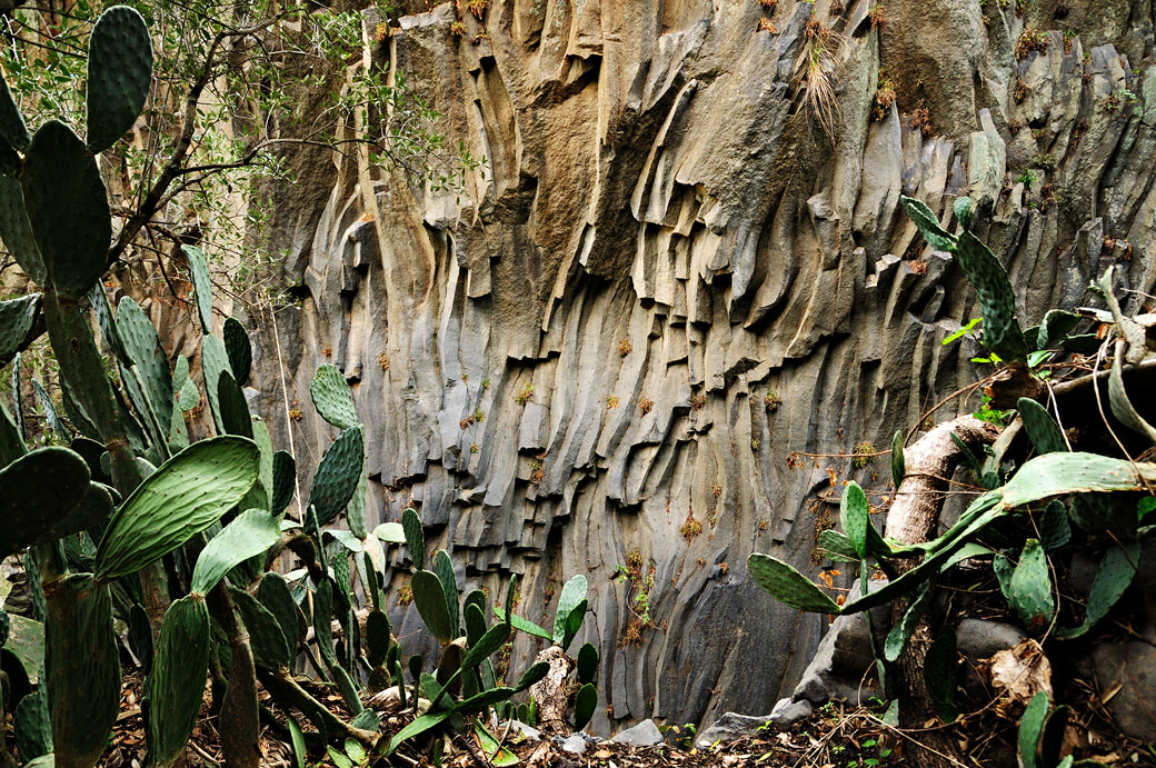 Gorges de l'Alcantara creusées dans la lave en Sicile, Italie