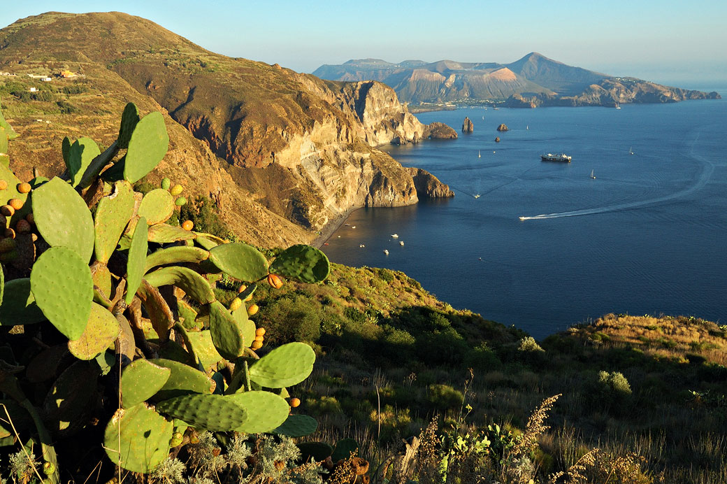 Belvédère Quattrocchi sur l'île de Lipari en Sicile, Italie