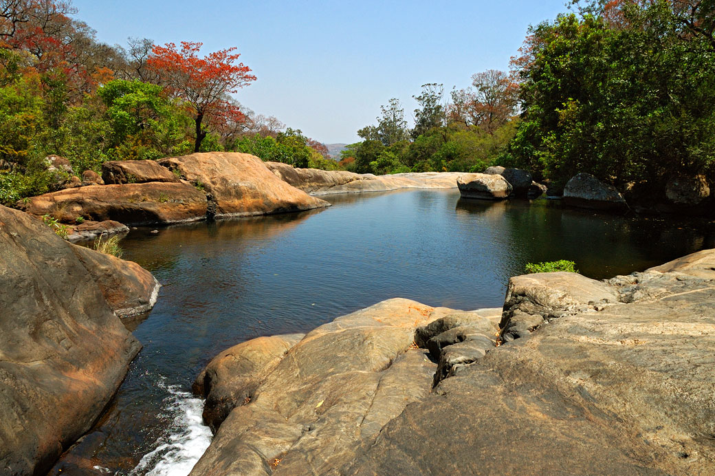 Piscine naturelle sur le massif du Mulanje, Malawi