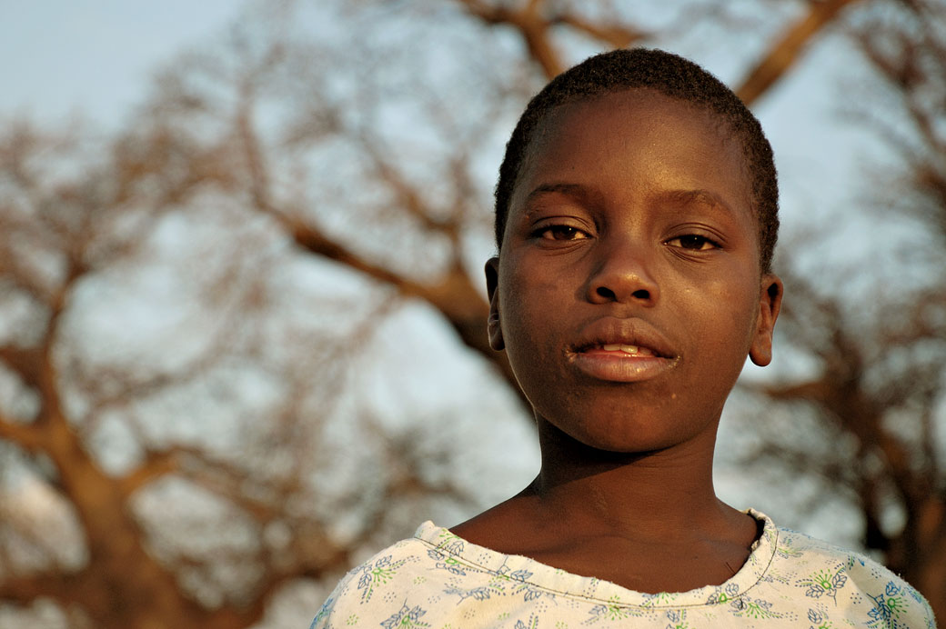 Portrait d'une fillette à Cape Maclear, Malawi