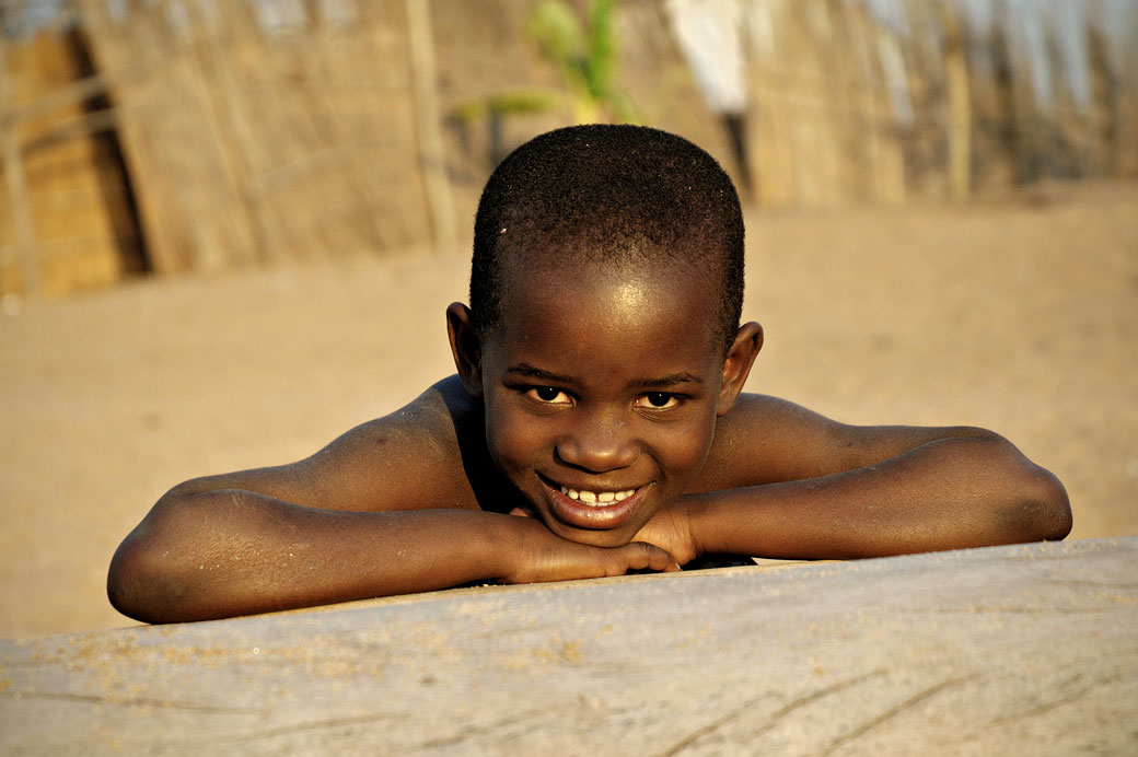 Sourire d'un enfant de Cape Maclear, Malawi