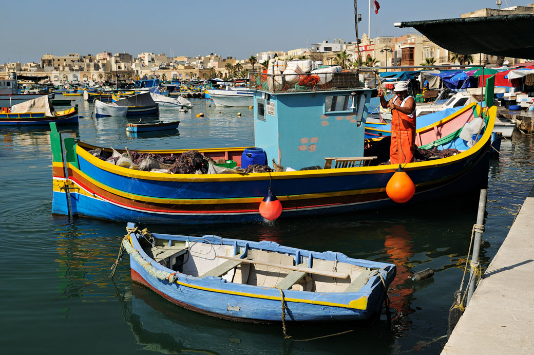 Le port de pêche de Marsaxlokk, Malte