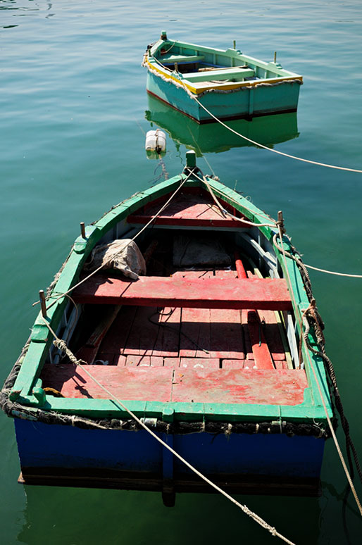 Barques dans le port de Marsaxlokk, Malte