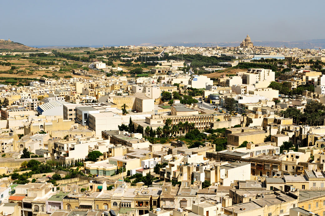 Victoria, capitale de Gozo vue depuis la citadelle, Malte