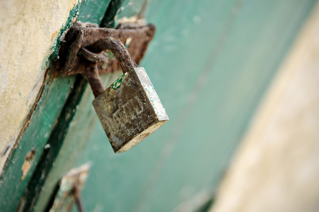 Vieux cadenas rouillé, Malte