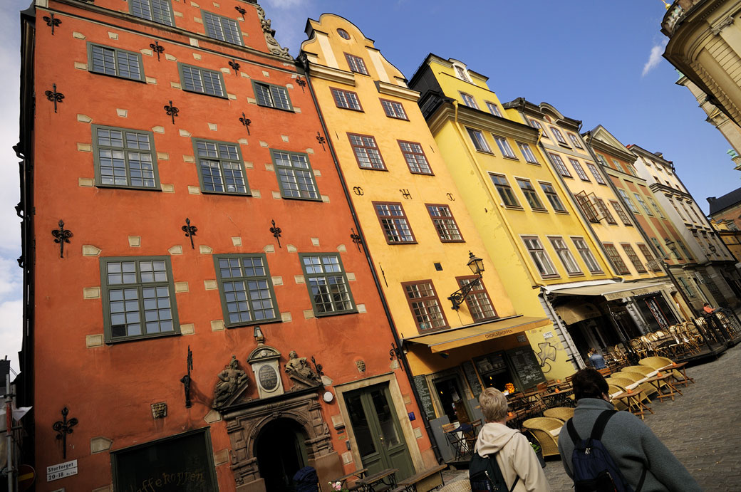 Les maisons colorées de Stortorget à Gamla Stan, Stockholm