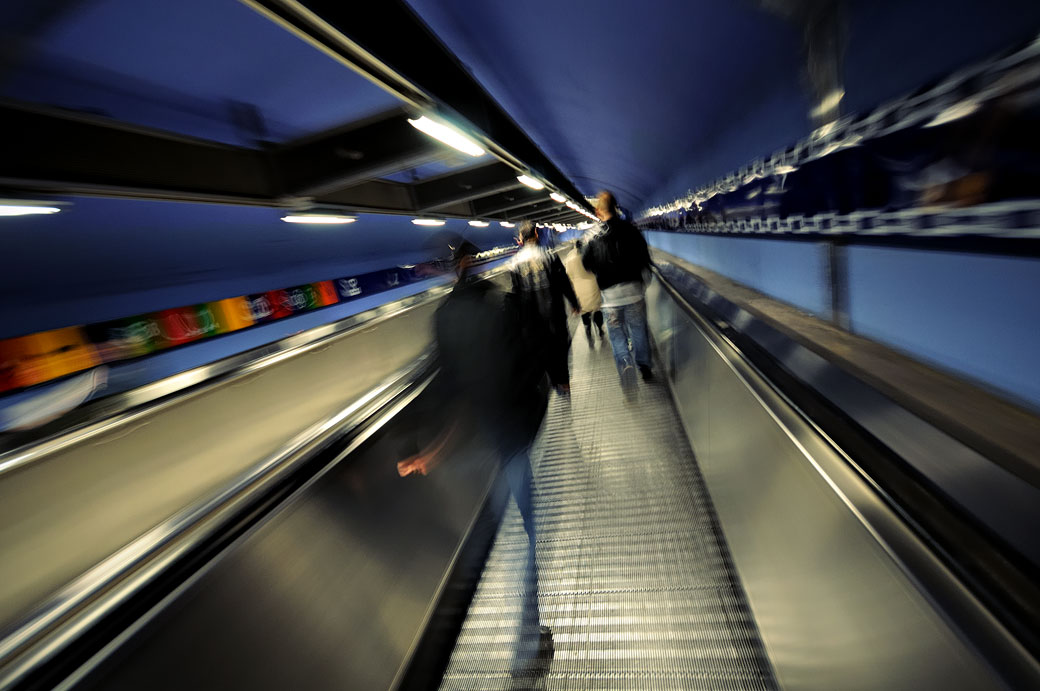 Tunnel du métro de la ligne bleue à Stockholm, Suède