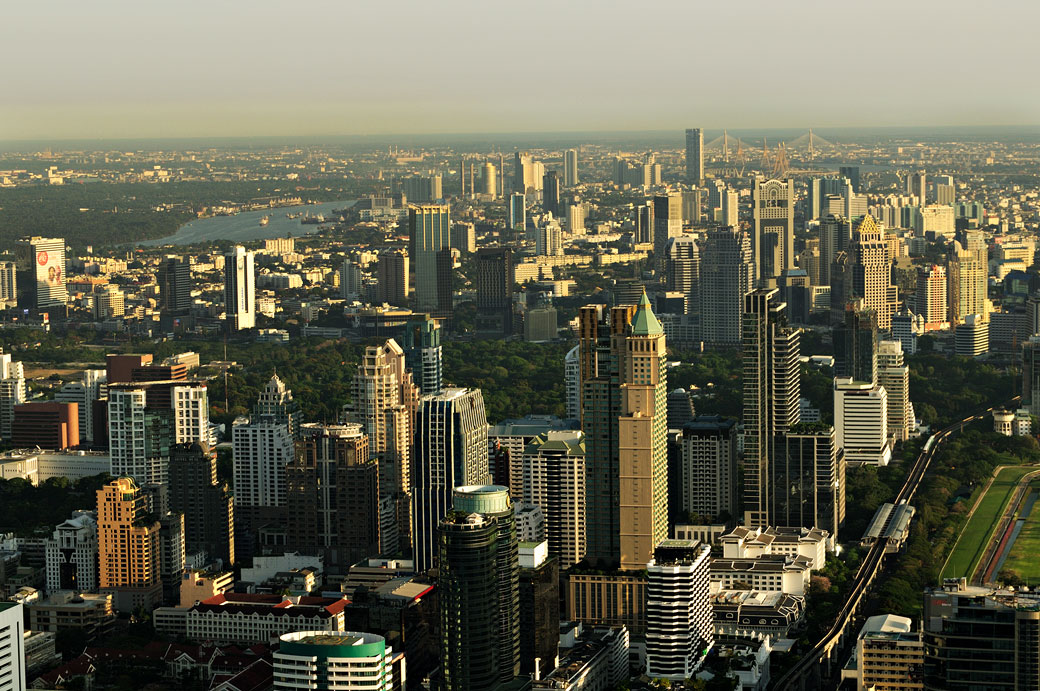 Les gratte-ciel de Bangkok depuis Baiyoke Tower II, Thaïlande