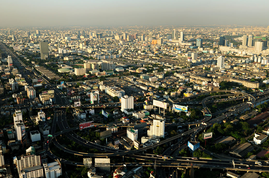 Bangkok vue depuis Baiyoke Tower II, Thaïlande