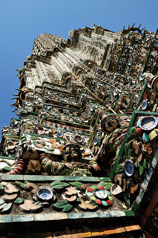 Sommet du Wat Arun à Bangkok, Thaïlande